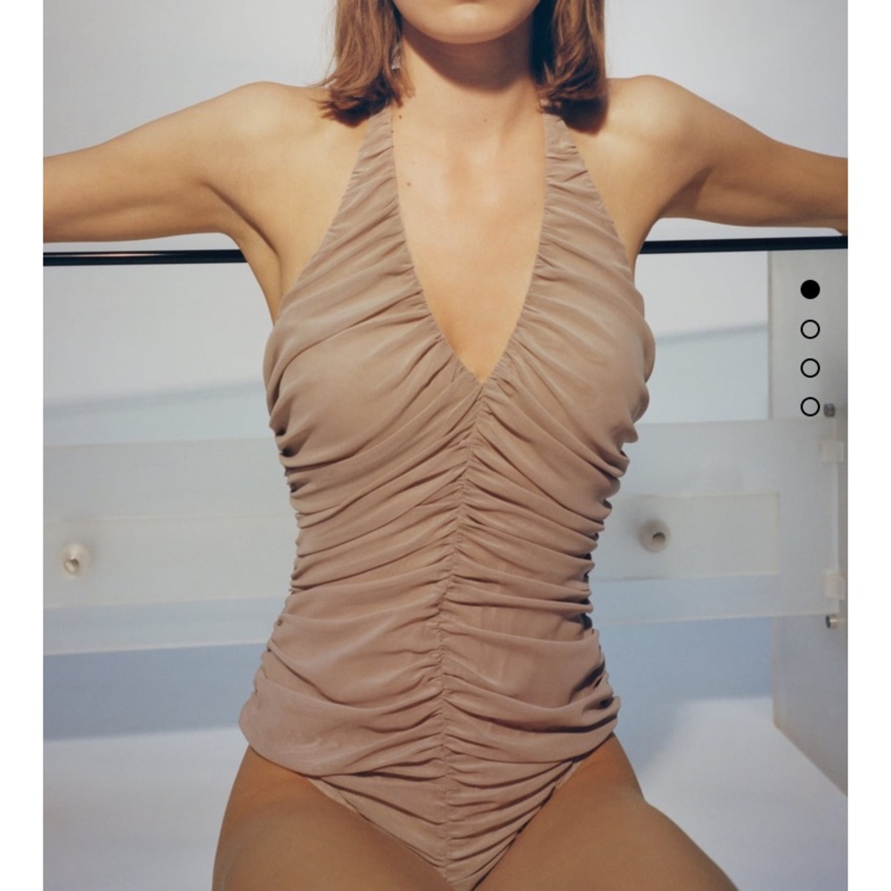 Zara Draped Tulle bodysuit